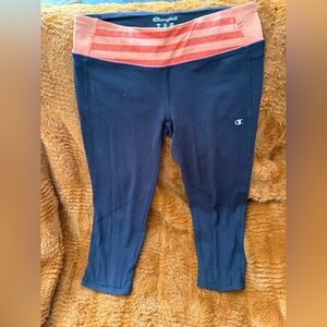 Champion Women's Navy and Coral Leggings